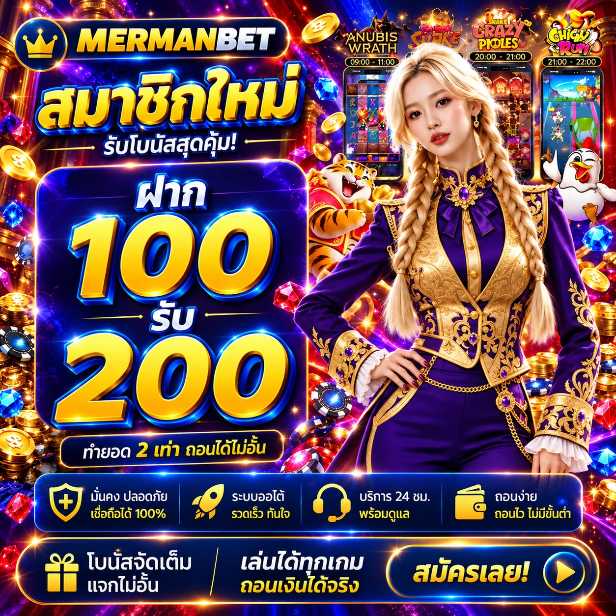 MERMANBET ทดลองเล่นเกม PG Soft และเรียนรู้โบนัส